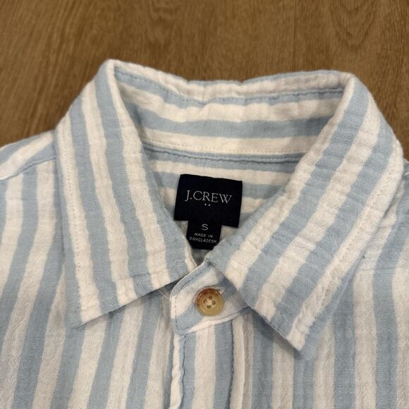 J.Crew seersucker striped short sleeve button-up Size S - Picture 6 of 6